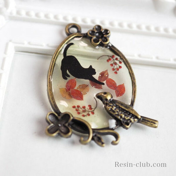 楽天市場】UVレジン用シールパーツ レジンクラブ 黒猫 アクセサリー