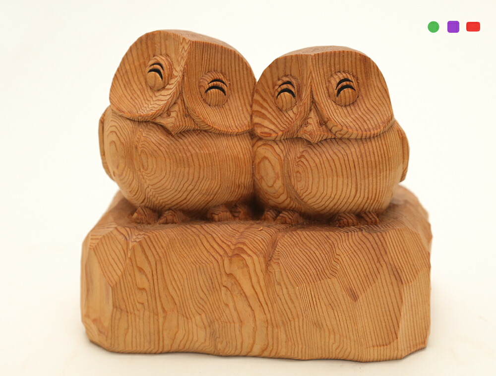 楽天市場】【総高14cm】屋久杉 木彫り ふくろう 一刀彫 / 素材：屋久杉