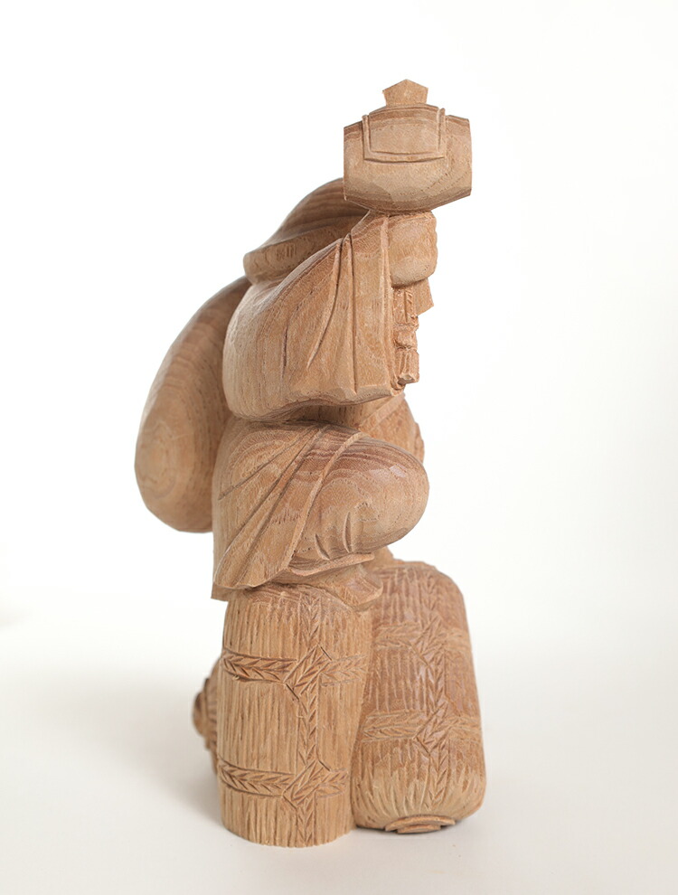 楽天市場】大黒様 木彫り 置物 一刀彫 / 素材：けやき : 津山銘木有馬店