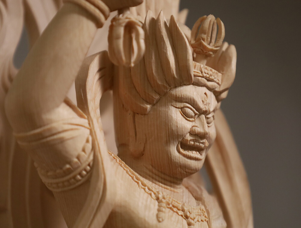 楽天市場】【総高44cm】蔵王権現 木彫り 仏像 一刀彫 / 素材：桧（置物