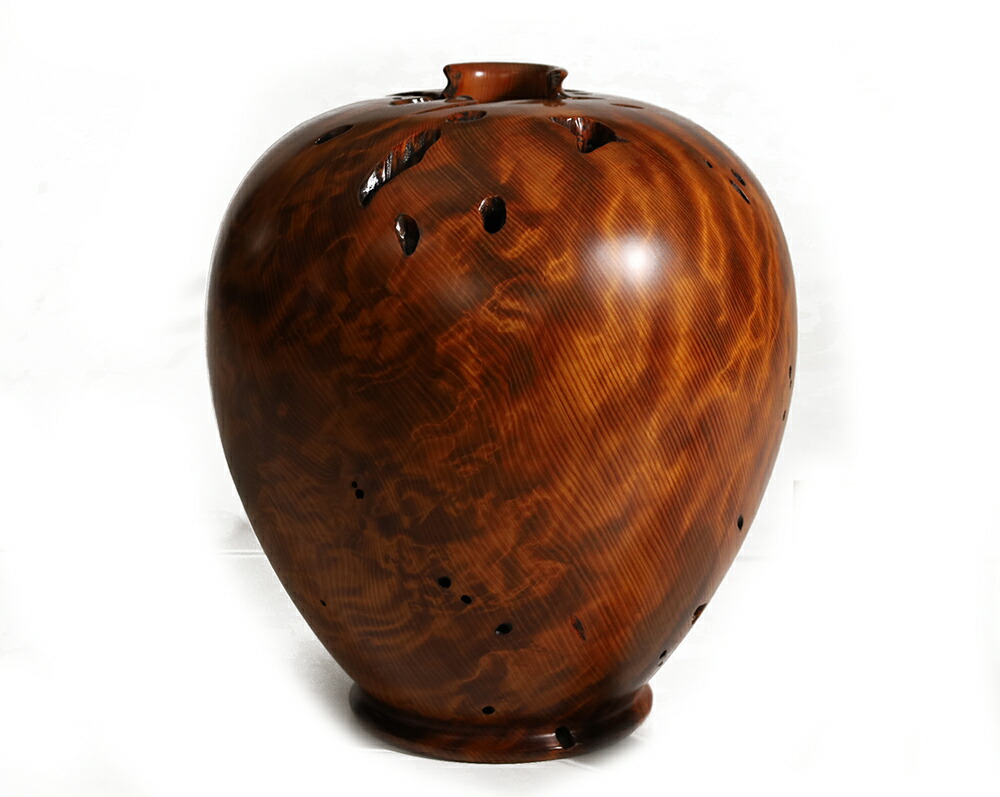 楽天市場】【総高36cm】屋久杉 飾り壺 仕様：無垢 / 素材：屋久杉虎瘤