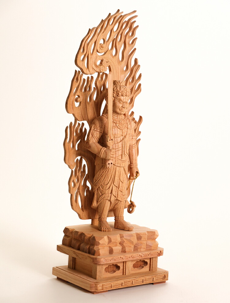 楽天市場】【総高31cm】不動明王 木彫 仏像 一刀彫 / 素材：欅（置物