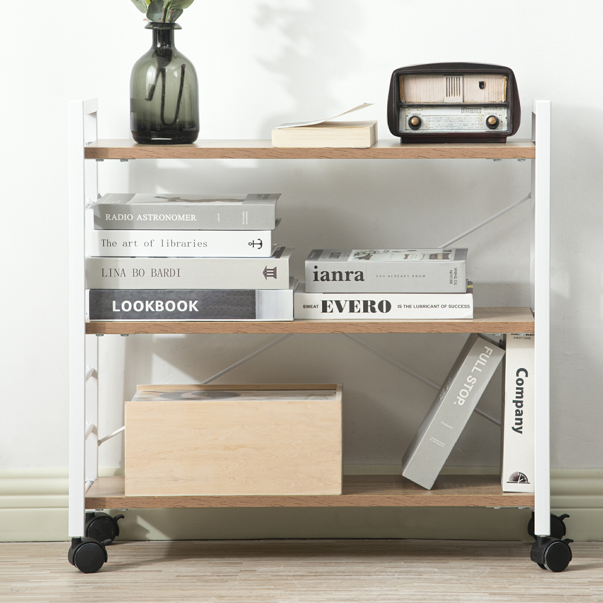 楽天市場】パソコンデスク キャスター付き 移動可能ラック付き デスク