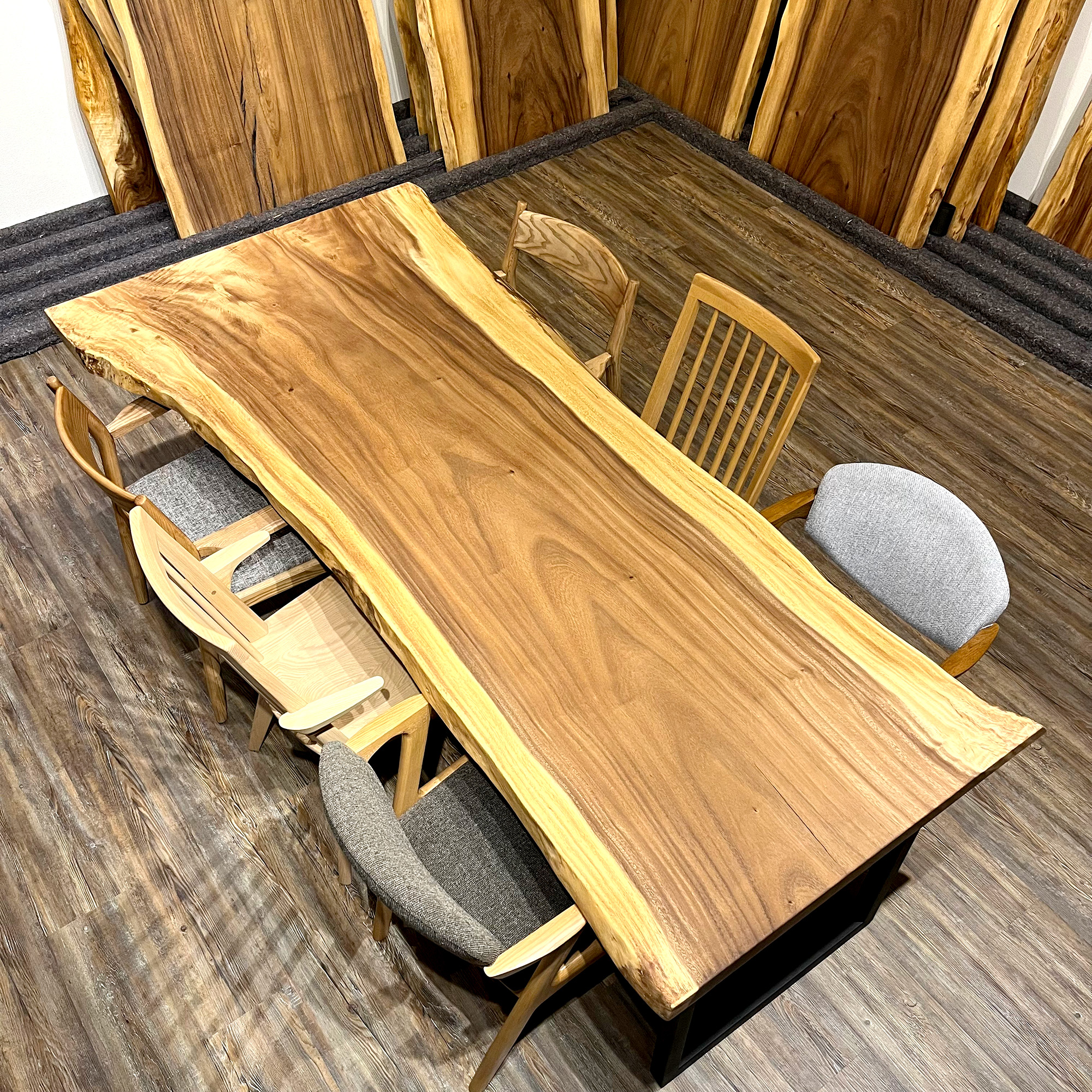 楽天市場】一枚板 テーブル モンキーポッド 6人用 8人用 幅220cm