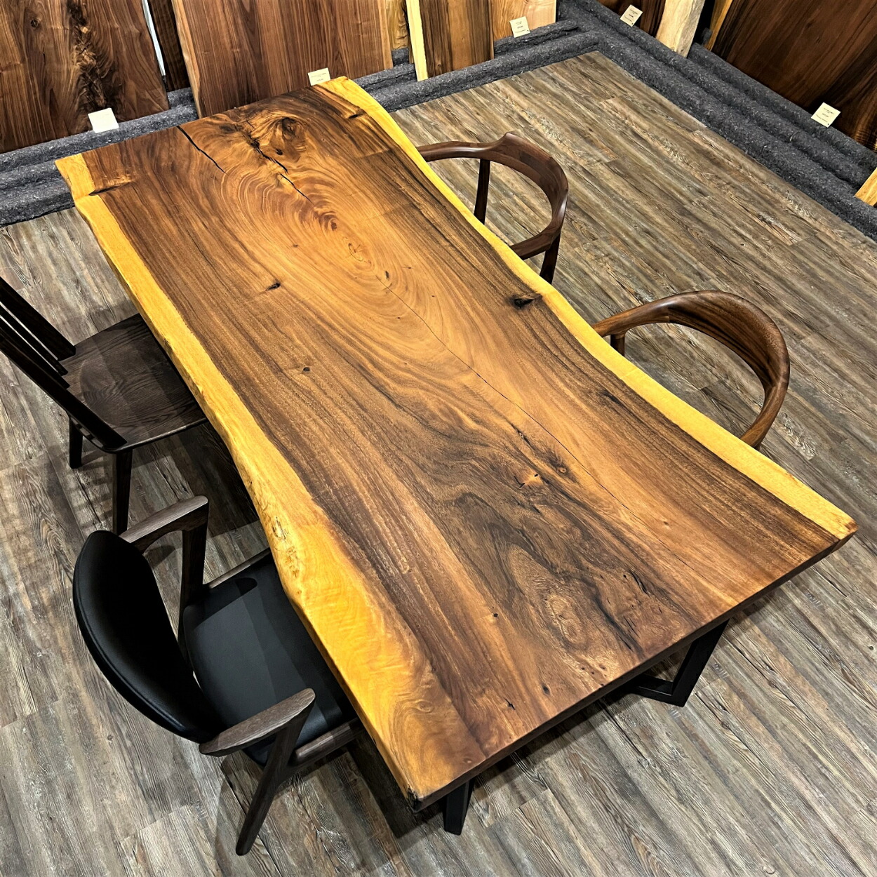 楽天市場】一枚板 テーブル モンキーポッド 4人用 6人用 ダイニング