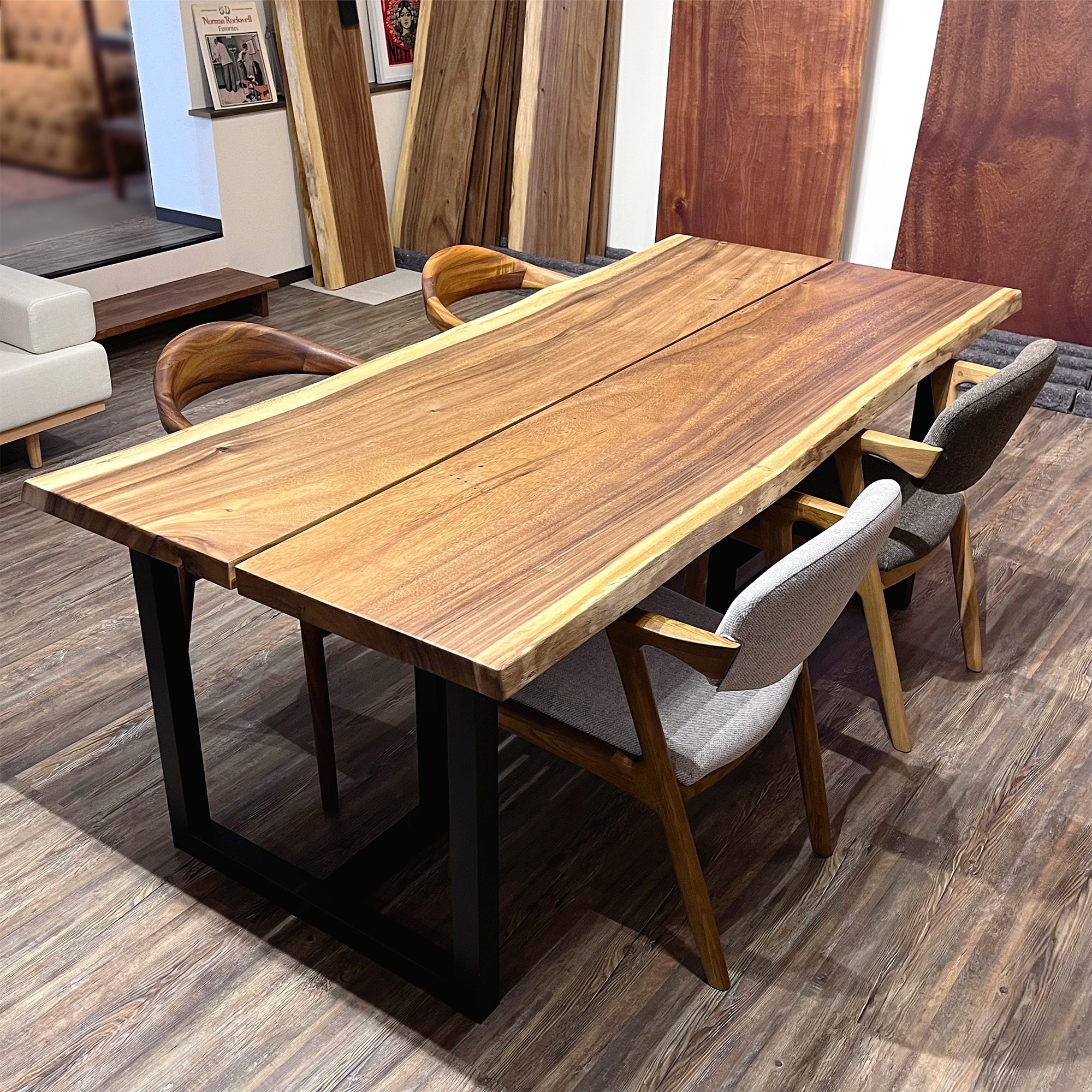 楽天市場】テーブル モンキーポッド 4人用 6人用 幅200cm ダイニング