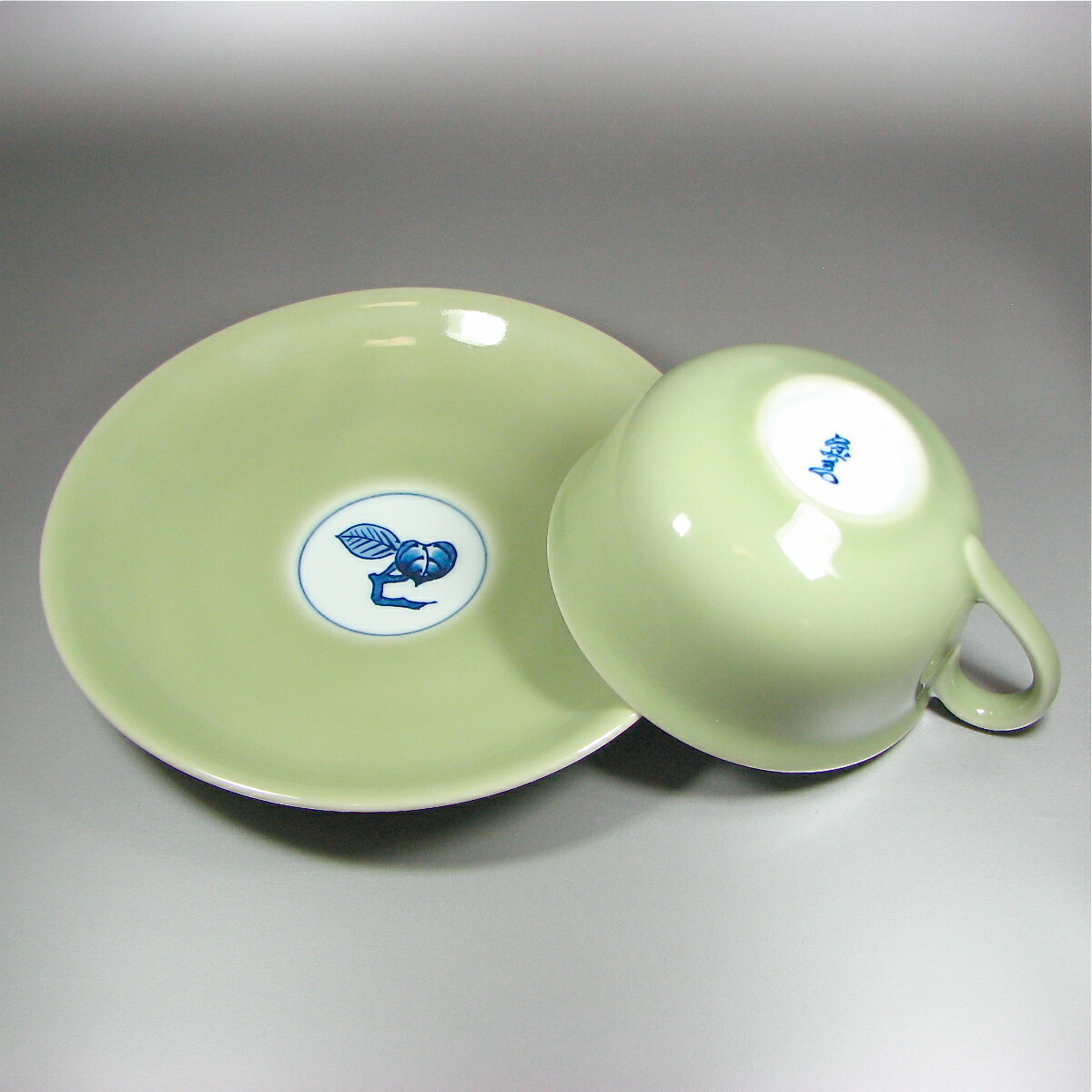 楽天市場】【有田焼】【源右衛門窯】 青磁木ノ葉文 碗皿 【コーヒー