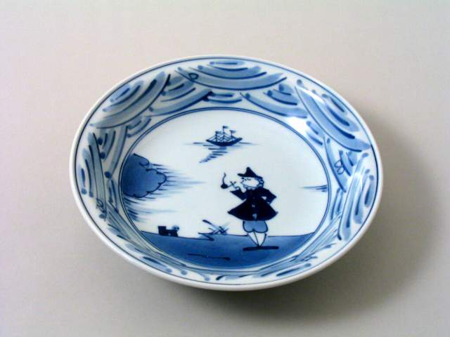 楽天市場】【有田焼】【青花】【しん窯】長崎紋丸7寸スープ皿