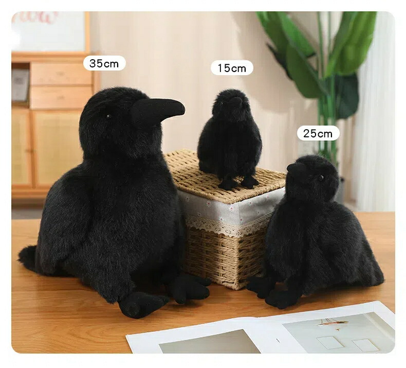 楽天市場】カラス ぬいぐるみ リアル 鴉 からす とり トリ 鳥 おもちゃ