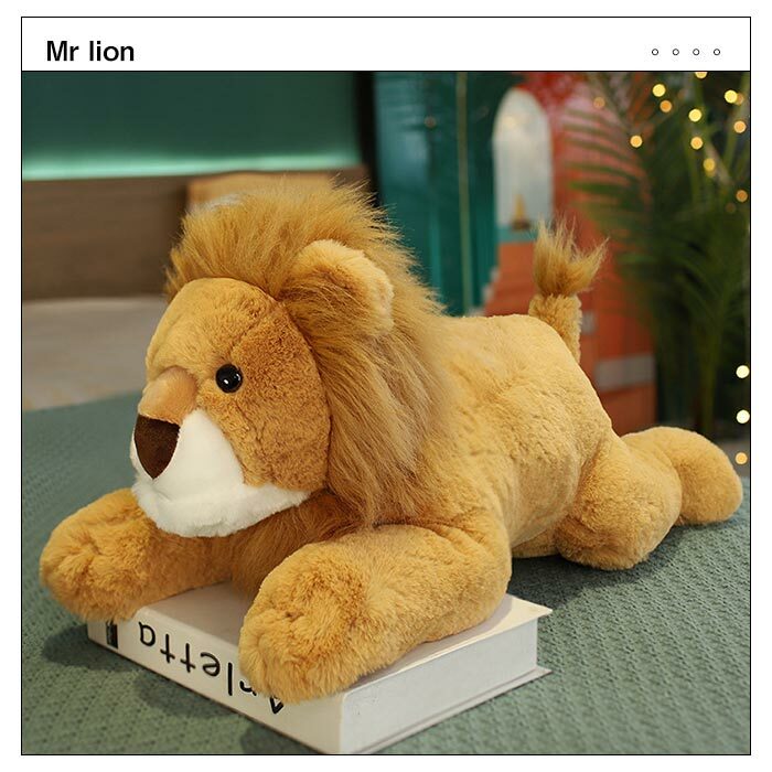 楽天市場】リアルなライオンのぬいぐるみ イエローライオン 獅子 子供