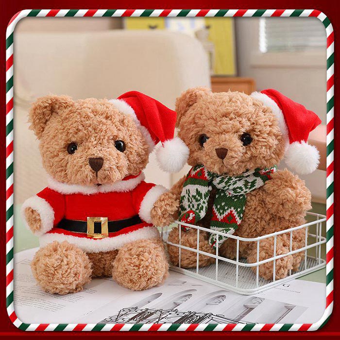 楽天市場】クリスマス ぬいぐるみ くま テディベア クマ人形 サンタ