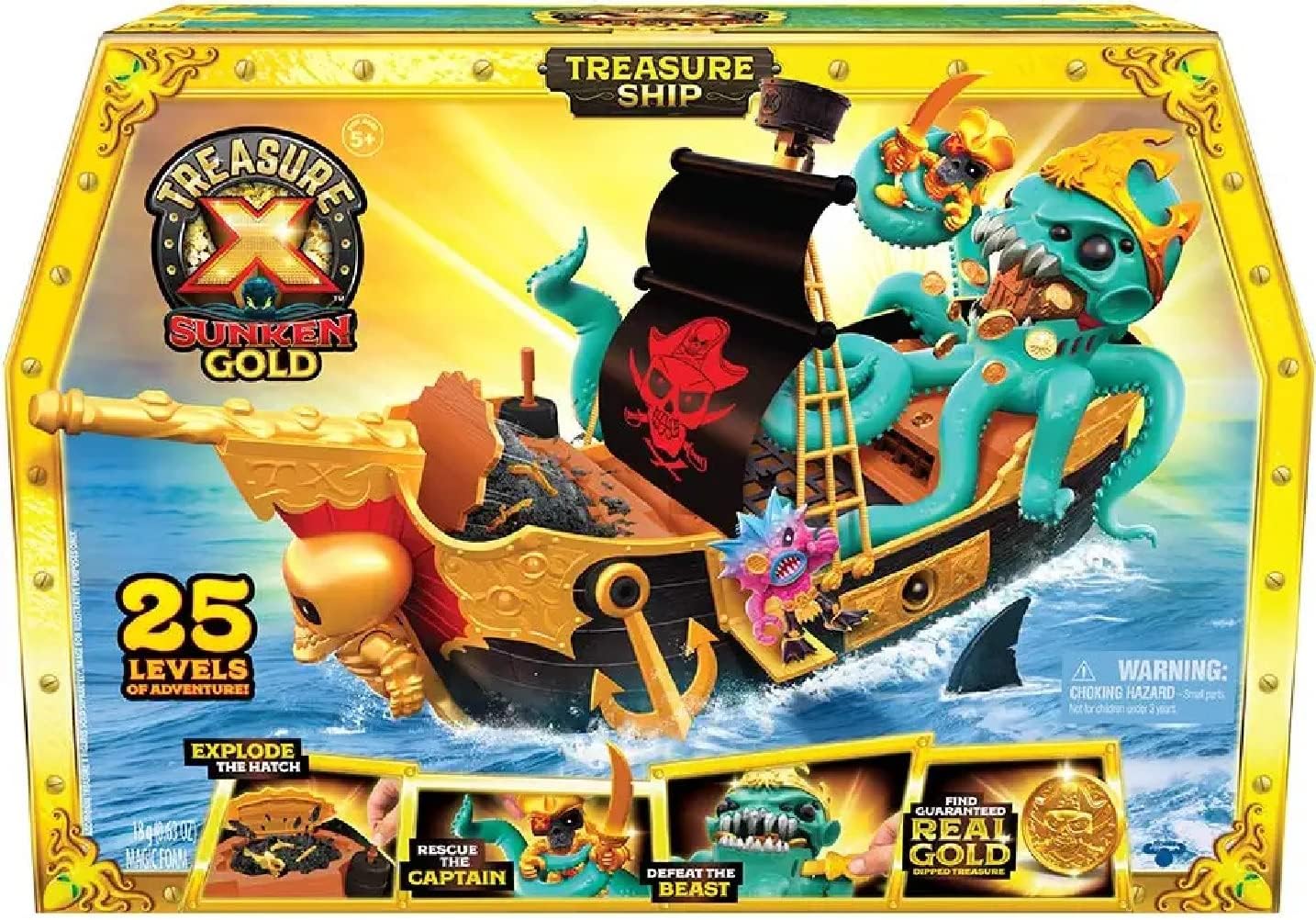 楽天市場】Treasure X Sunken Gold Treasure Ship Playset トレジャーX