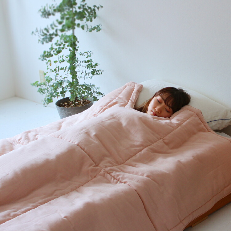 楽天市場】【洗える】スフレガーゼ くびくり中掛けふとん シングル 150