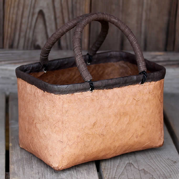 楽天市場】一閑張り買い物かご（小） : 虎斑竹専門店 竹虎