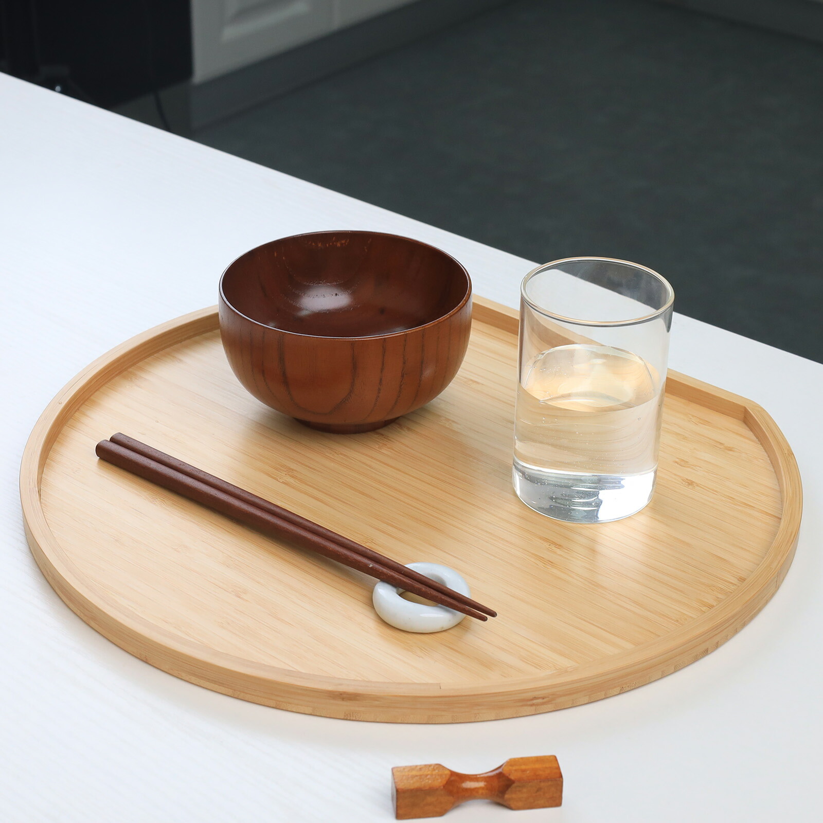 楽天市場】良木工房YOSHIKI 半月盆 木製 トレー おしゃれ 食事トレー