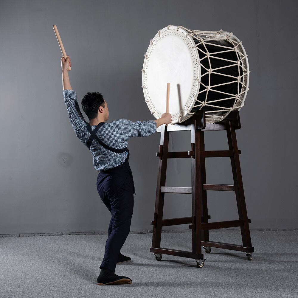 楽天市場】桶胴太鼓3尺（面90cm、胴高60cm） + やぐら台（キャスター