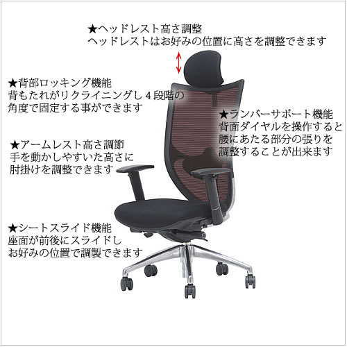 楽天市場】OAチェア/アームチェア DD-C777-RE〔レッド〕 オフィス 在宅