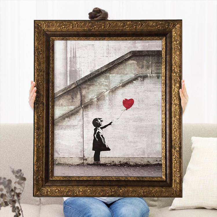 楽天市場】正規ライセンス】バンクシー 特大 アートパネル 64 赤い風船