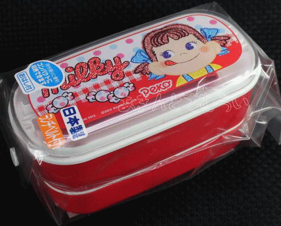 楽天市場】ミルキーペコちゃんランチボックス2段弁当箱【新品同様品