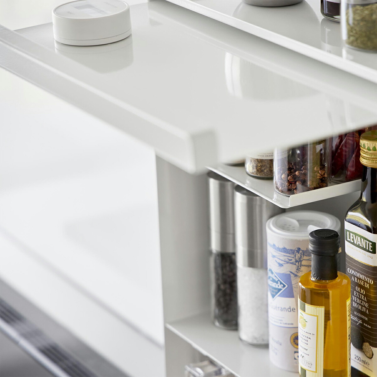 楽天市場】[ 前が開く 隠せる調味料ラック タワー ] 山崎実業 tower