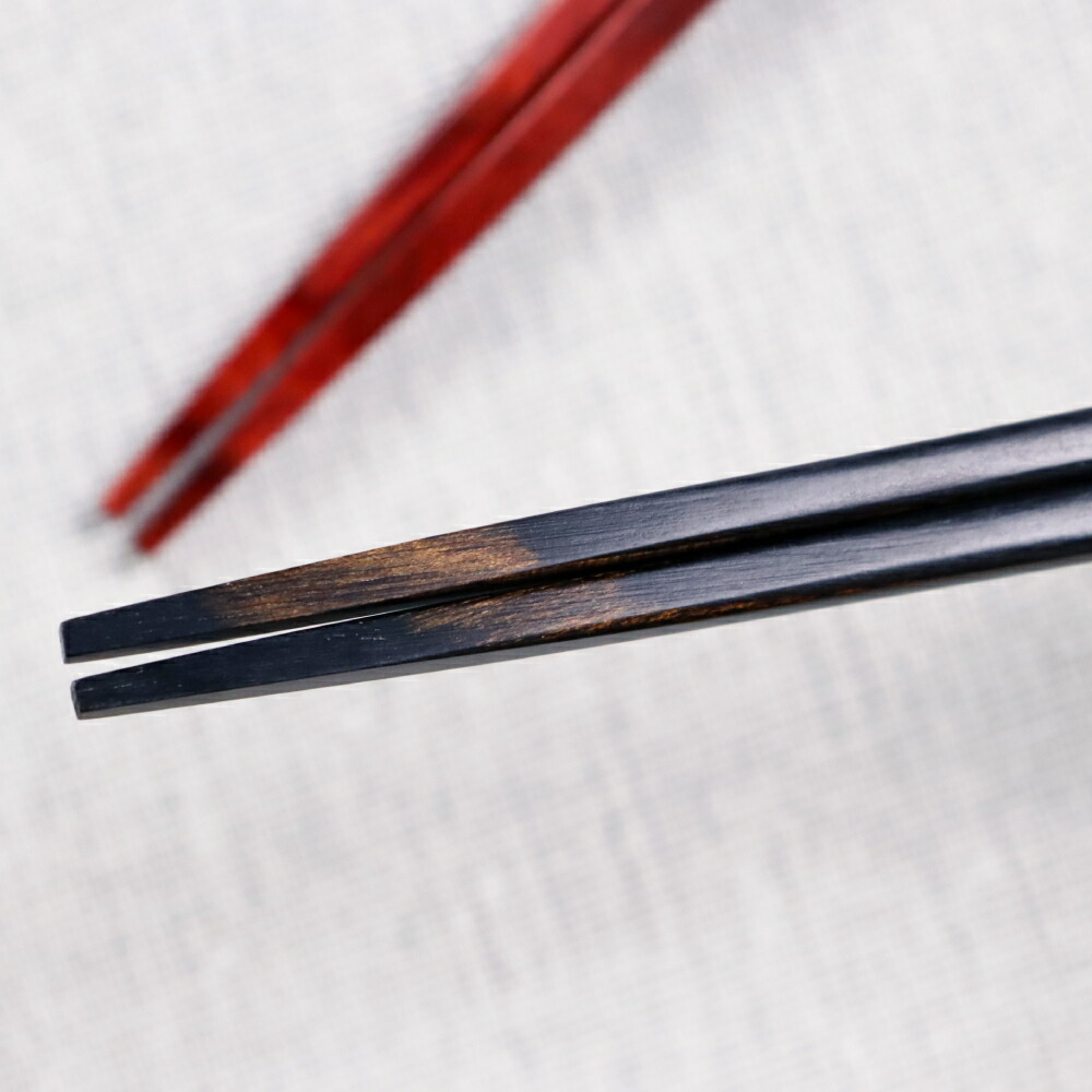 楽天市場】積層箸 天丸先角 墨味・朱面 食洗機対応 1膳【積層箸
