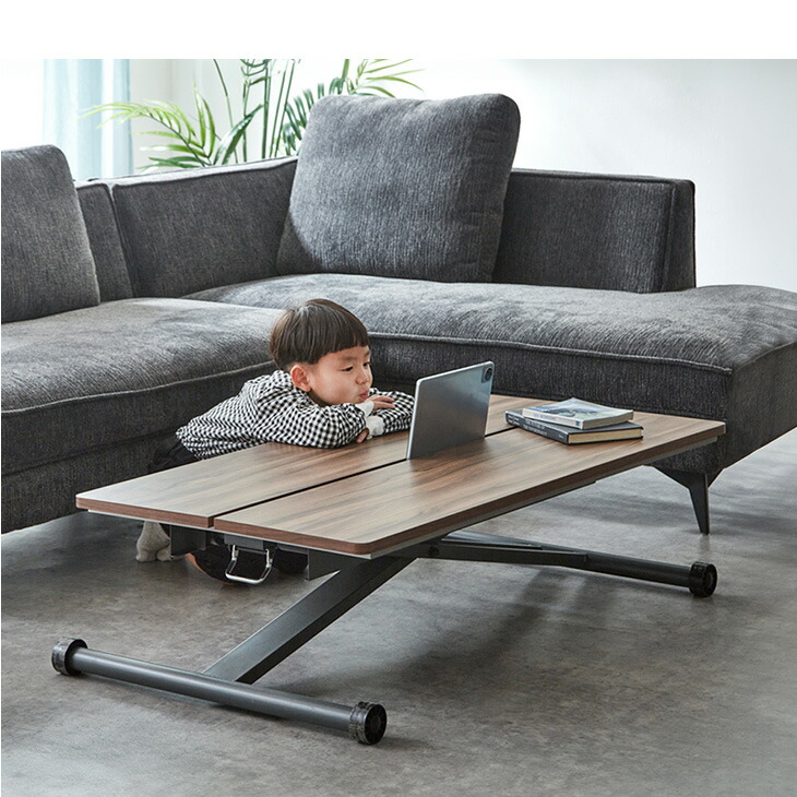 楽天市場】【本日クーポン3％引】 昇降式テーブル 120×60 無段階 昇降