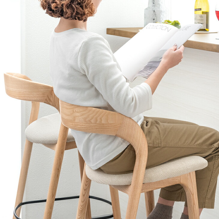 楽天市場】【0時~クーポン3％引】 天然木アッシュ 曲木 カウンター