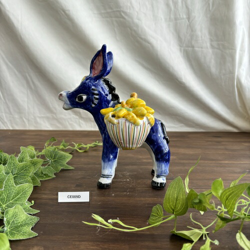 楽天市場】【同梱不可】幸せを運ぶロバ 大 青色 Asinello grande blu