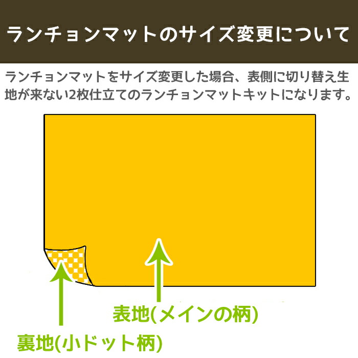 楽天市場】[ランチョンマット]手作りキット の《サイズ変更/サイズ