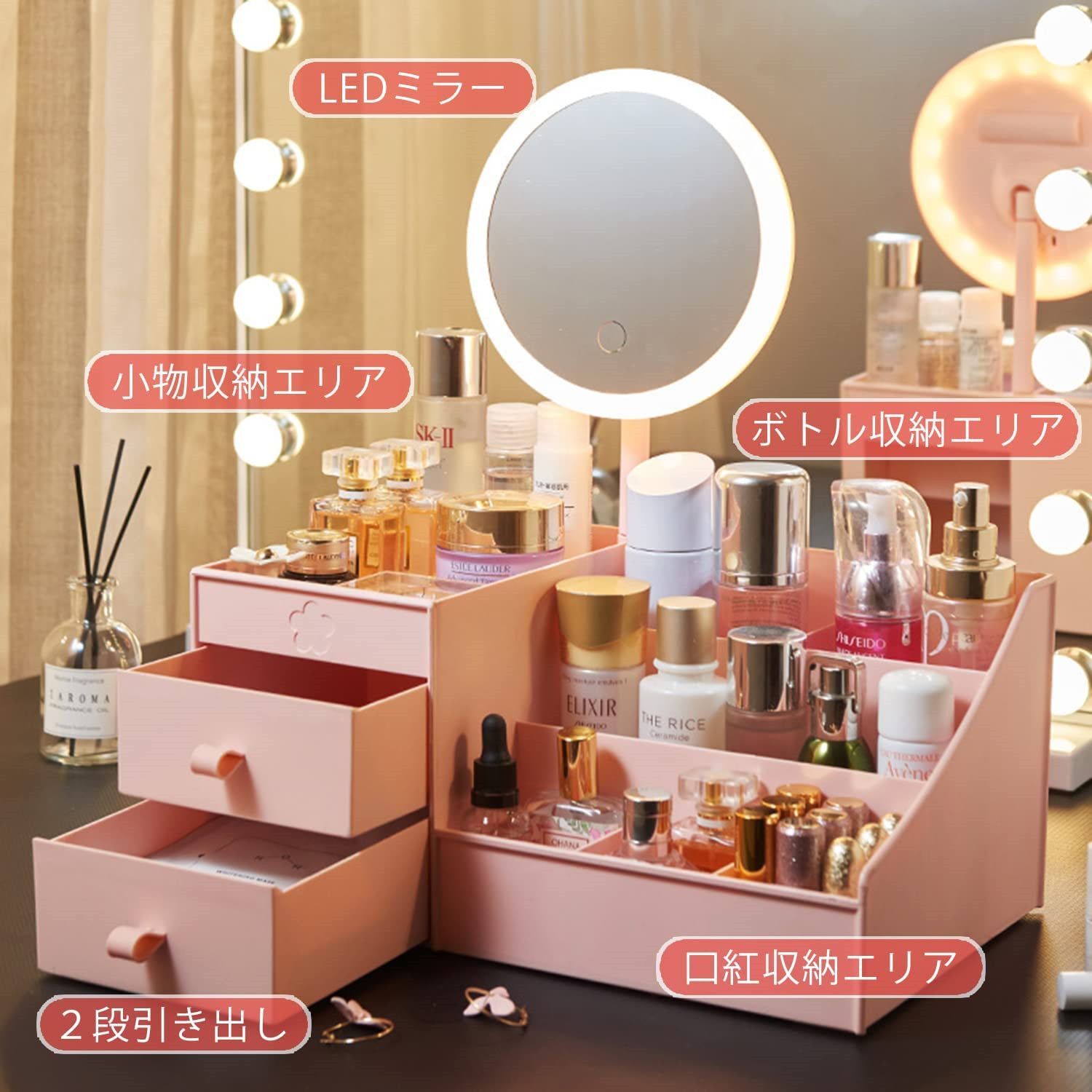 楽天市場】【母の日】ミニドレッサー 化粧箱 メイクボックス PSE認証