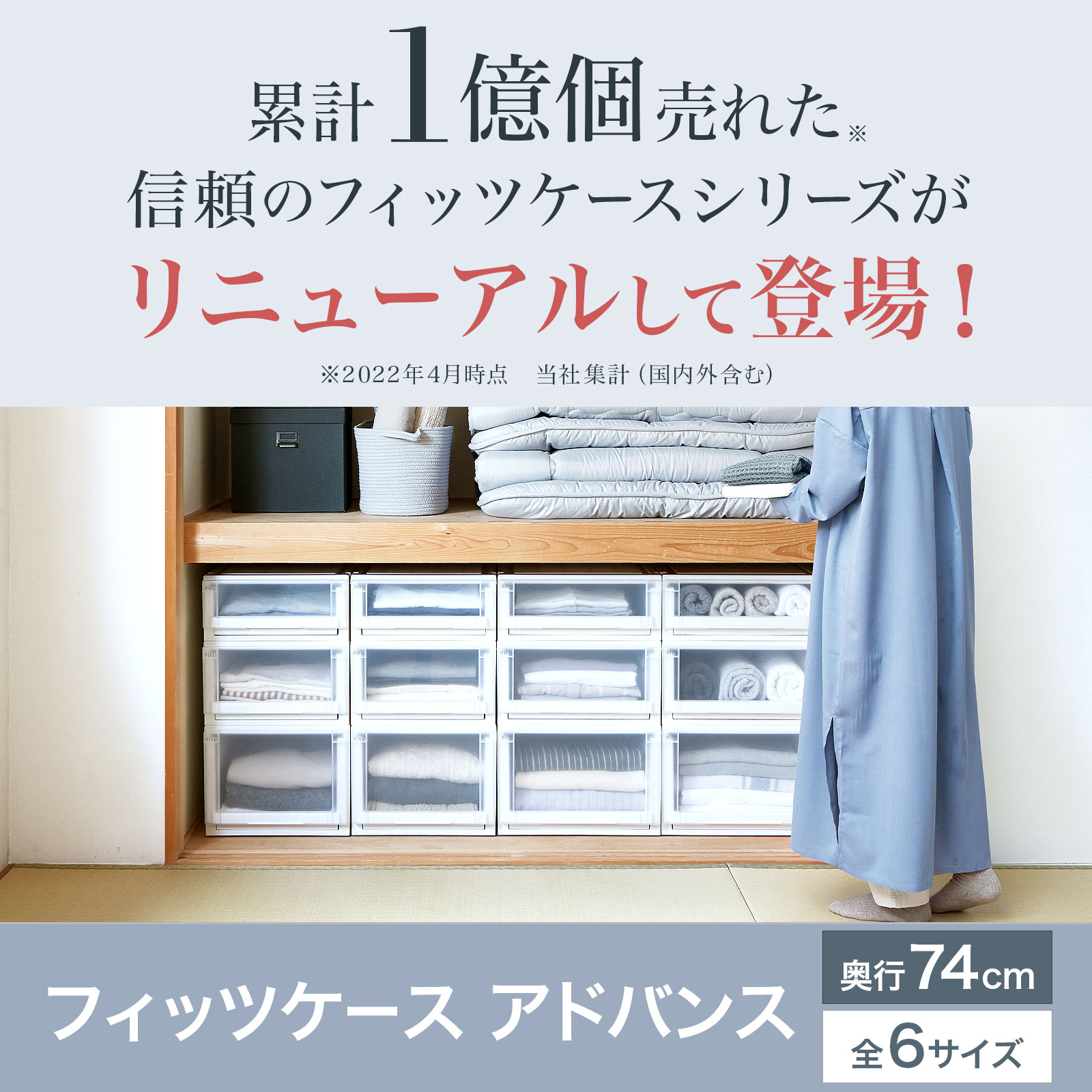 楽天市場】フィッツケース アドバンス 74サイズ ホワイト クリアfits