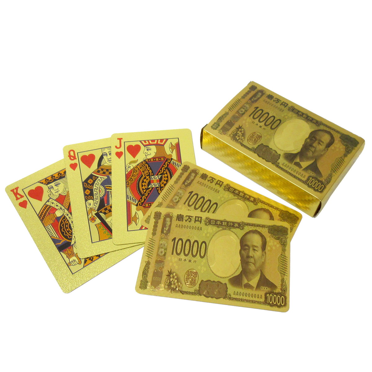 楽天市場】トランプ playing cards 豪華 新壱萬円 ゴールデン