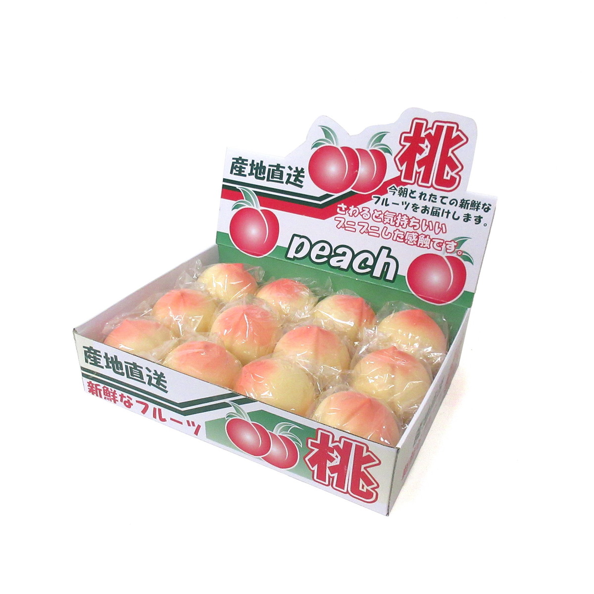 楽天市場】もぎたて ピーチスクイーズ 12個入りBOX ぷにぷに 桃