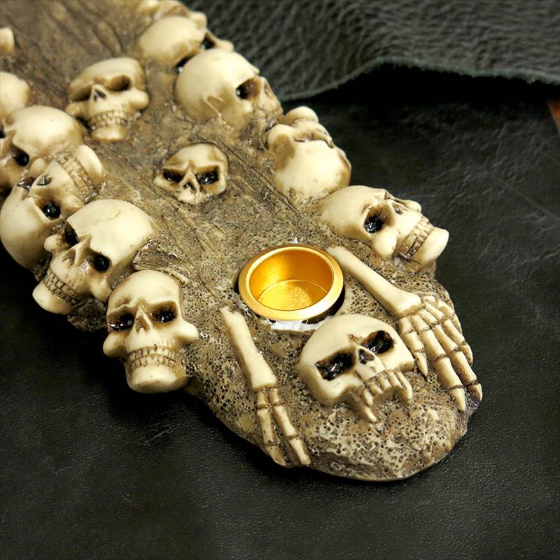 楽天市場】ドクロ お香立て おしゃれ スカル 骸骨 ガイコツ お香 線香