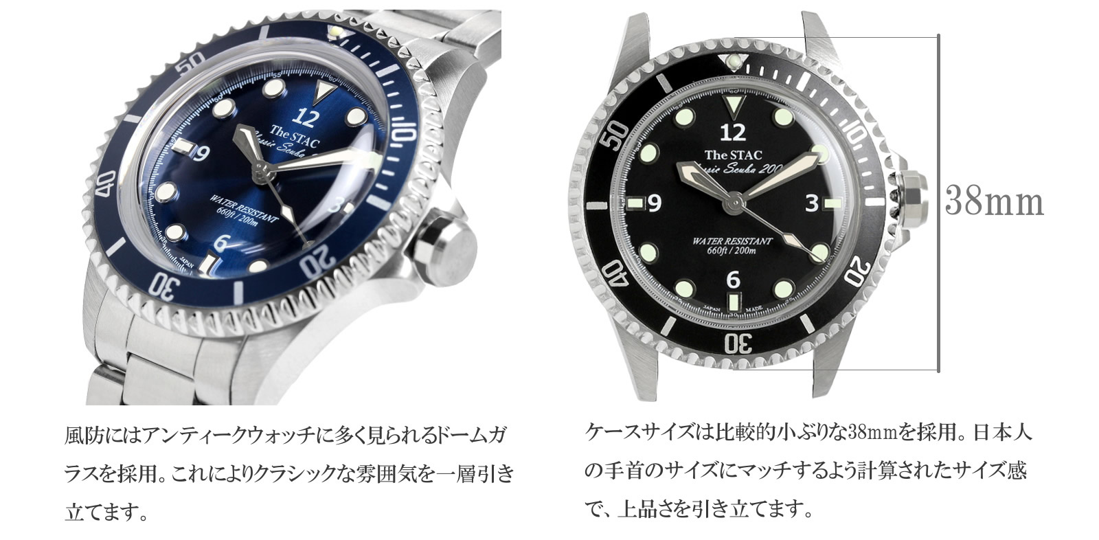 楽天市場】The STAC ザ・スタック 日本製 38mm スイープセコンド 国産