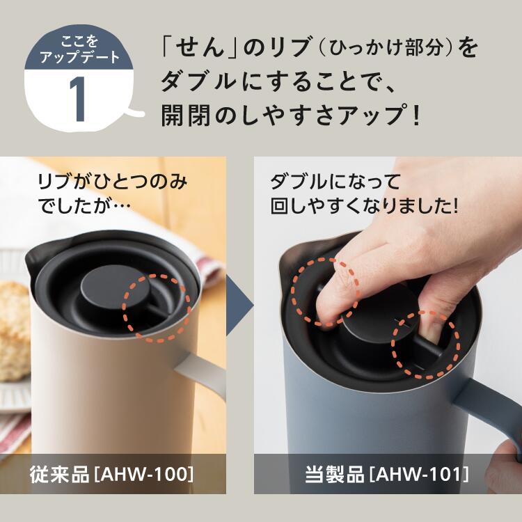 楽天市場】【特典付き】グッドデザイン賞受賞 保温ポット おしゃれ 1L