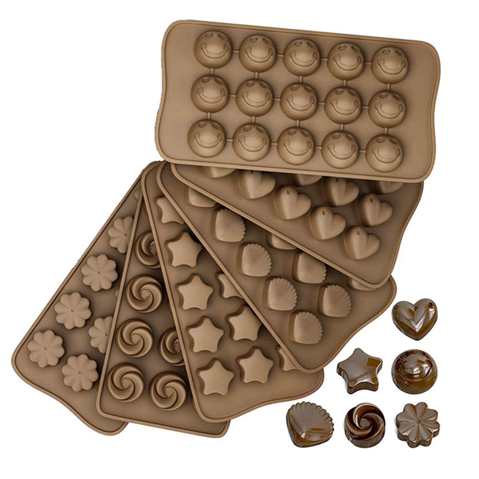 楽天市場】【6個入り】チョコレート型 シリコンモールド チョコ型