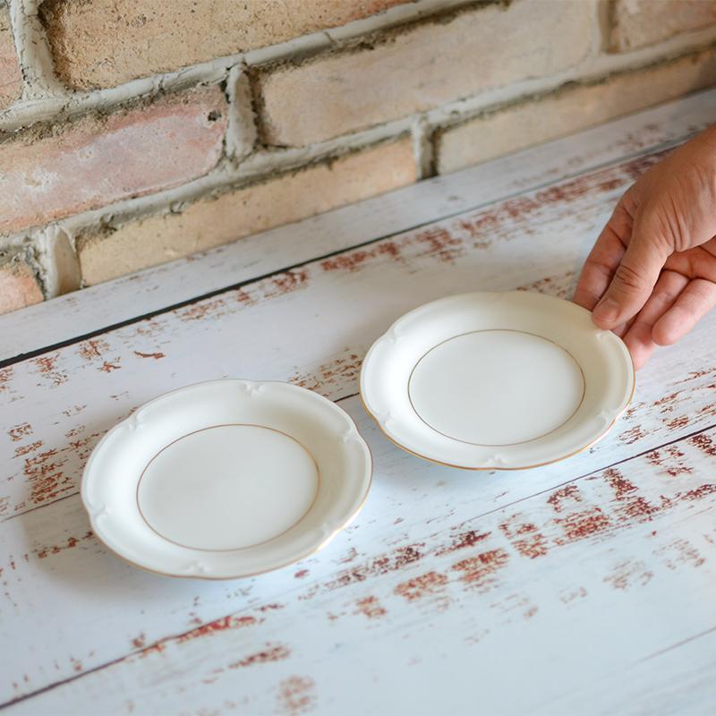 楽天市場】【磁器】大倉陶園 ゴールドライン 14cmプチケーキ皿 ペア