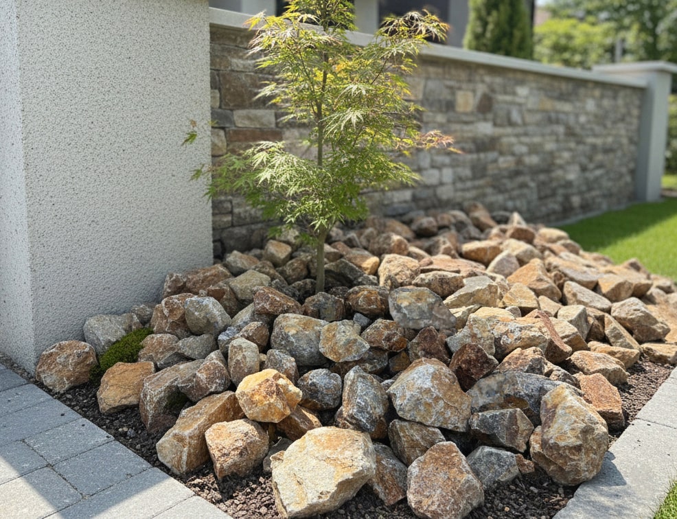 楽天市場】ロックガーデン 石 庭石 割栗石 モカロック 20kg 約80-200mm