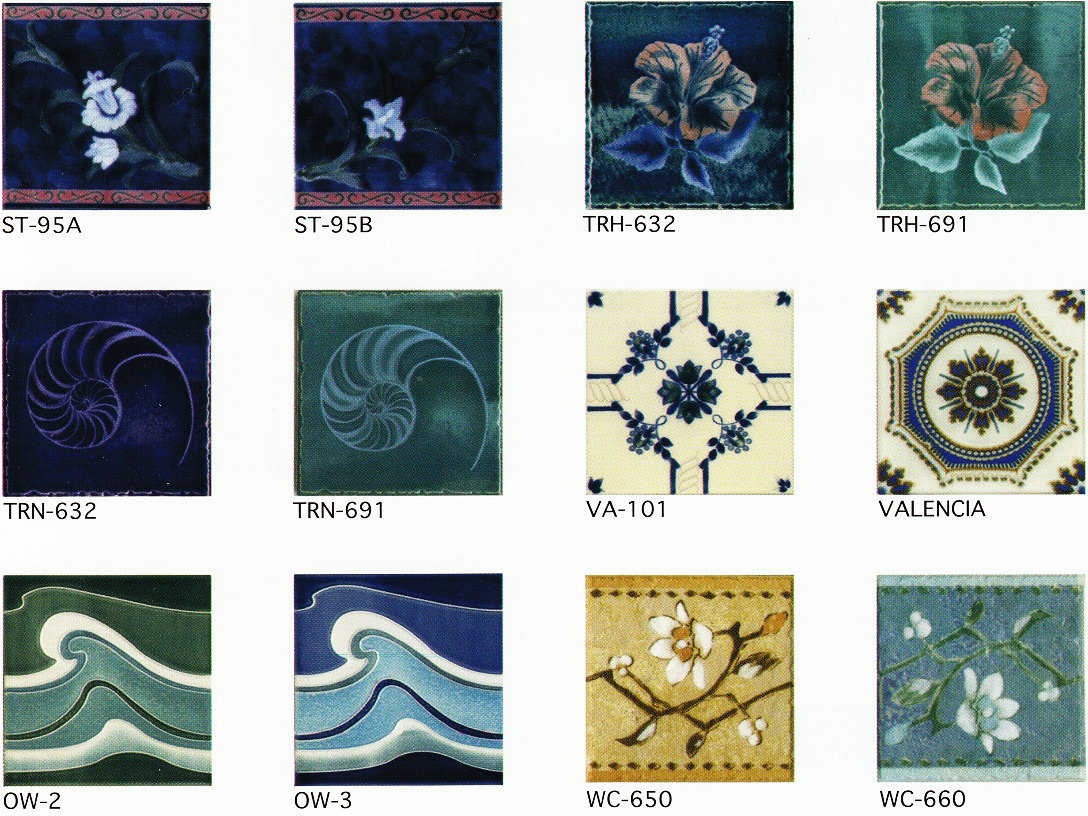 楽天市場】アンティーク デザインタイル 150角 花 マジョリカタイル