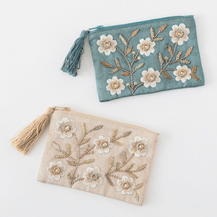 楽天市場】【送料無料】ビーズ刺繍ポーチ 刺繍 ハンドメイド ビーズ