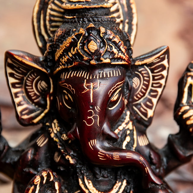 楽天市場】アンティーク調 手彫り模様のあぐらガネーシャ像 8.5cm