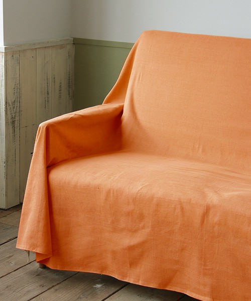 レアFabindia ファブインディア サーモンピンクマルチカバー150×250