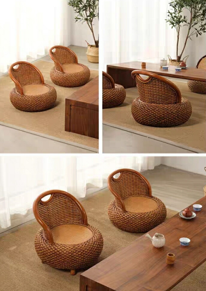 楽天市場】座椅子 ラタン 天然藤 椅子 籐編み イス チェア ラタン