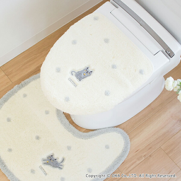楽天市場】キャットマ6 トイレ3点セット トイレマット 60×67cm +