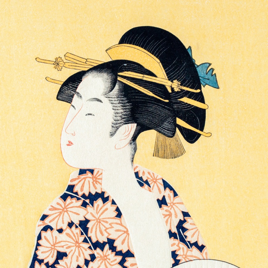 楽天市場】京都徳力版画館 木版画復刻版 浮世絵 喜多川歌麿 錦織歌麿形