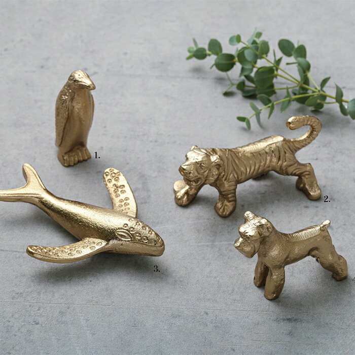 楽天市場】【真鍮オブジェ アニマル】動物モチーフの置き物 ゴールド