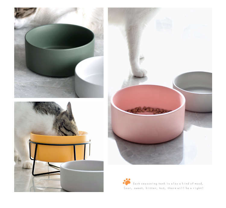 楽天市場】スタンド付き 陶器製 フードボウル スチールスタンド