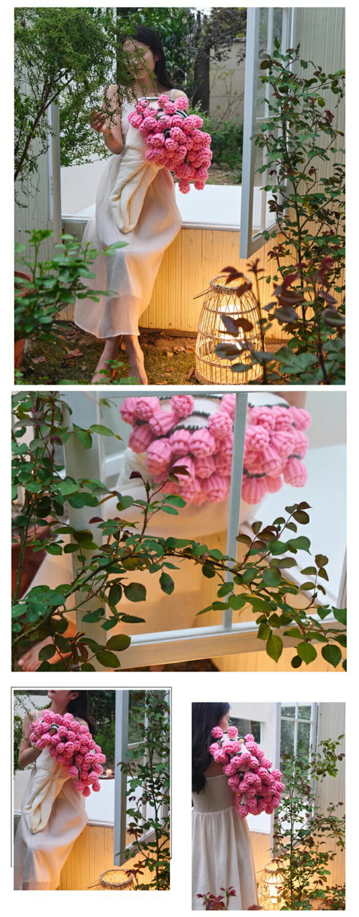 楽天市場】花束ブランケット ブーケ ブランケット かぎ針編み バラ DIY