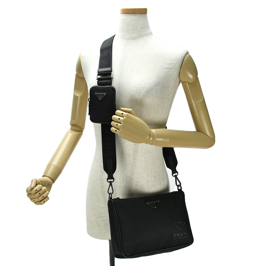 楽天市場】【SUNREV】 プラダ PRADA Re-Nylon サフィアーノレザー